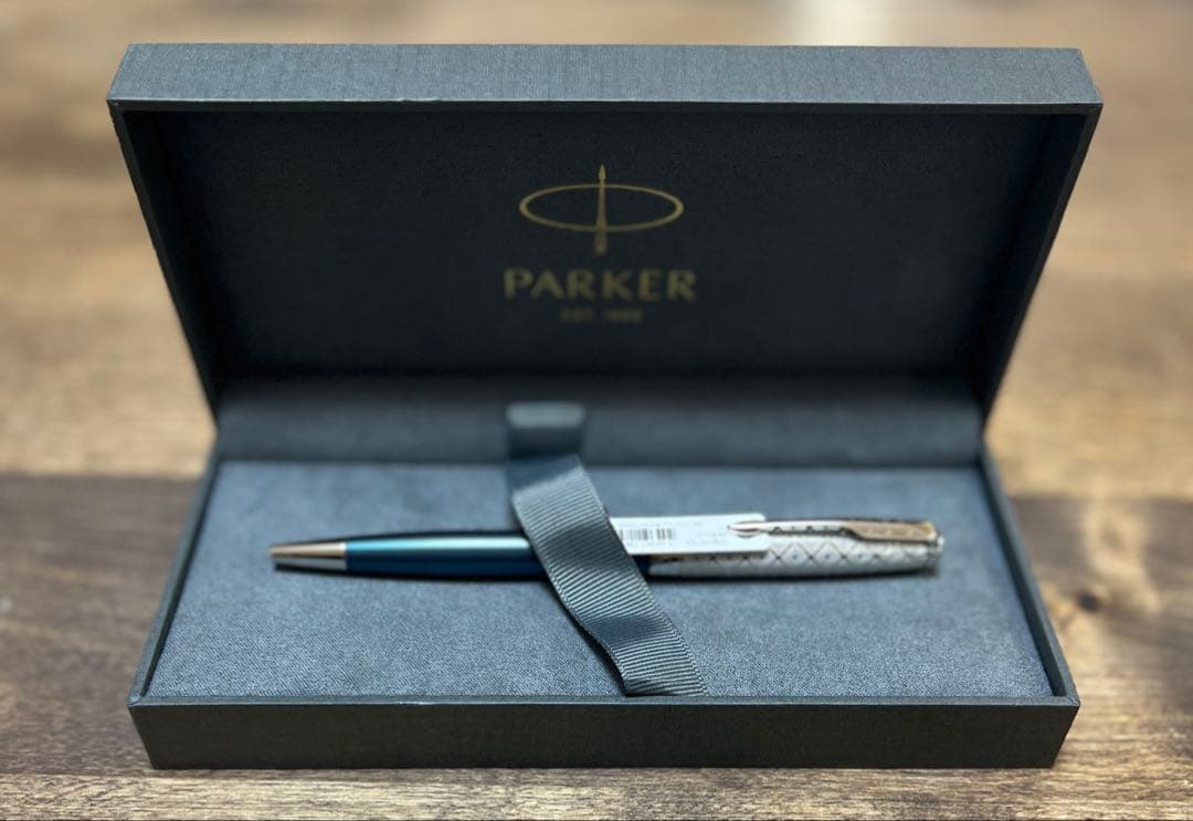 PARKER ソネット プレミアム メタル＆ブルー CT ボールペン