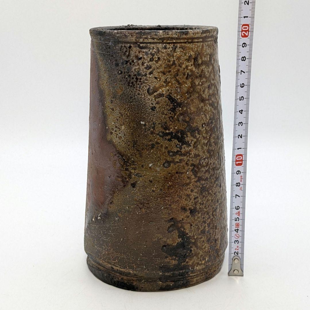 西川政美 備前焼 花入 政彦識箱 花器 花瓶 フラワーベース 華道具 花生