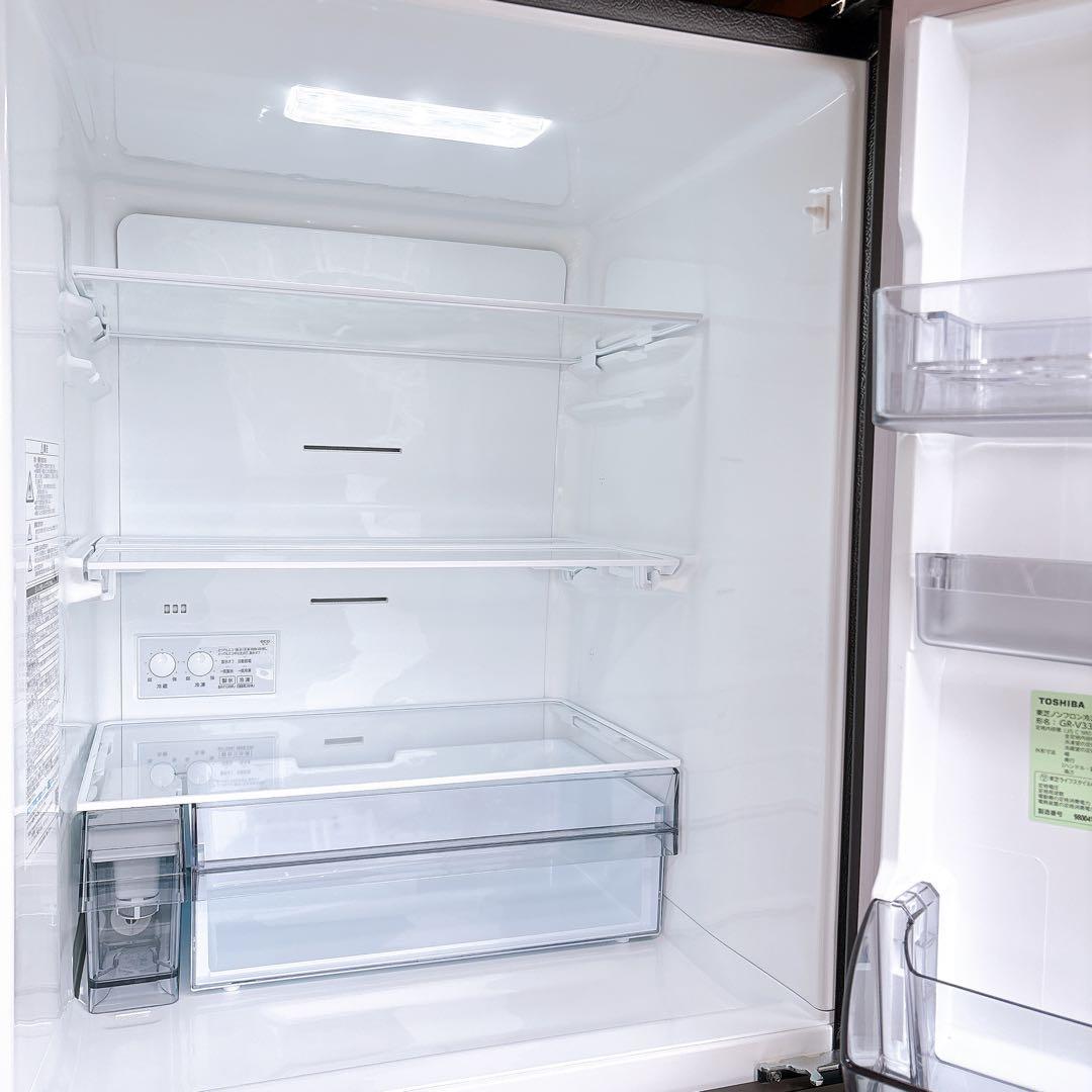 ★送料設置込み★2023年製 冷蔵庫326L VEGETA 3ドア自動製氷