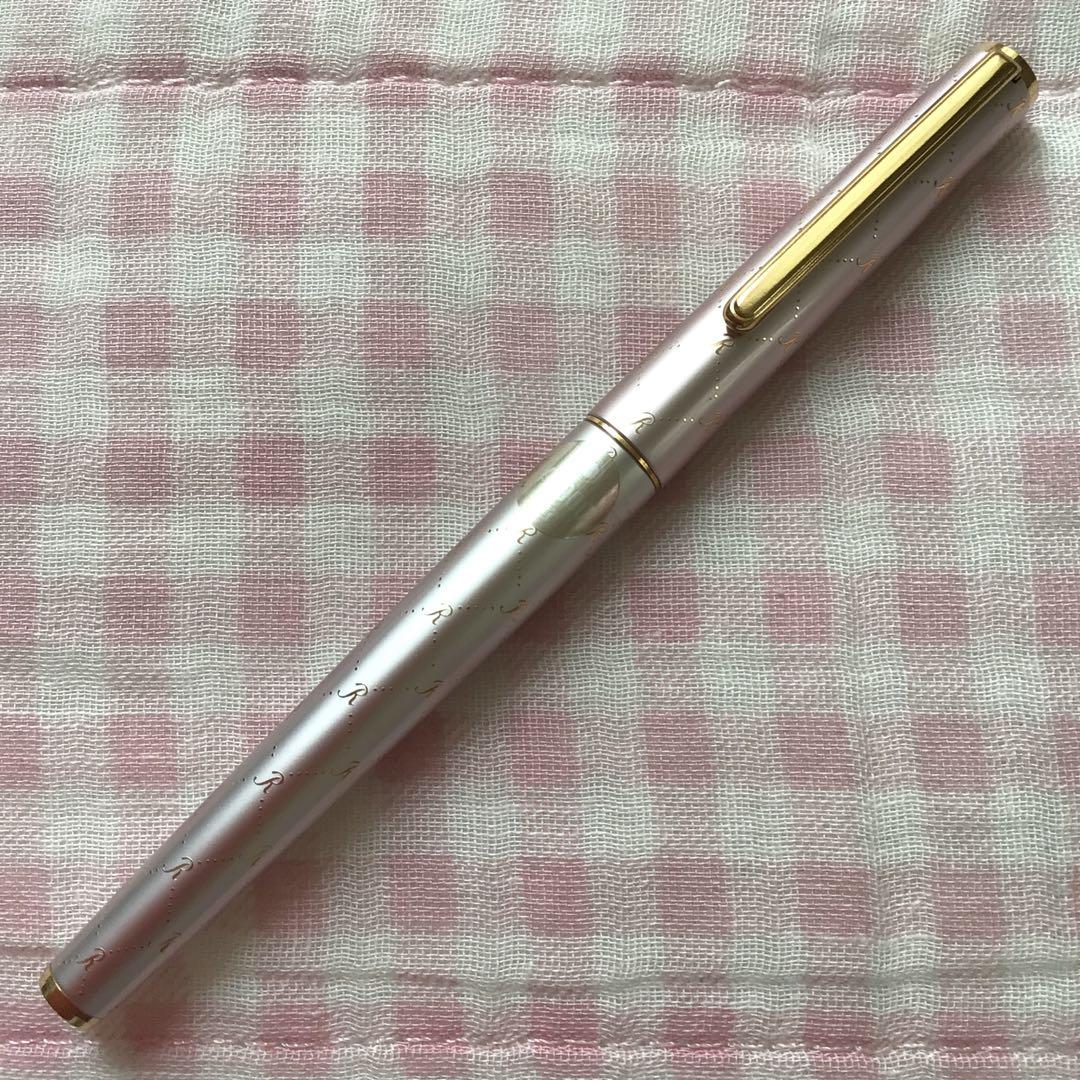 プラチナ万年筆Riviere万年筆廃盤細字18kホワイトゴールド仕上げ中字