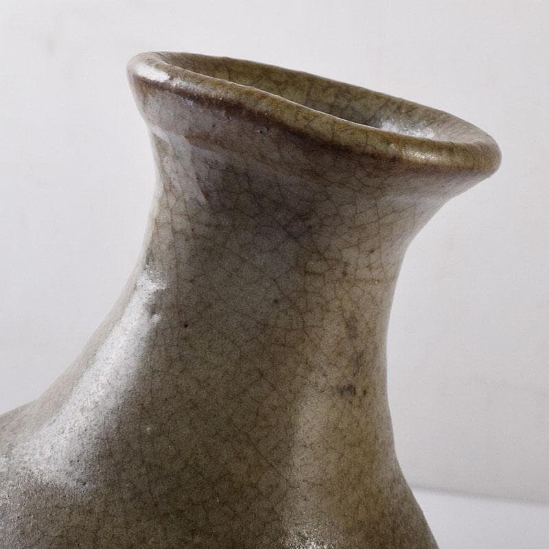 唐津焼　古唐津　絵唐津　草文　一輪生　徳利　時代箱　M　R8659