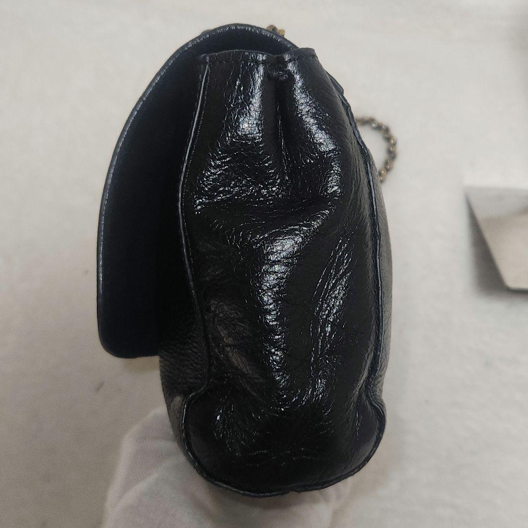 現行　マルベリー　ショルダーバッグ　リリー　ブラック　グロッシーゴート　チェーン