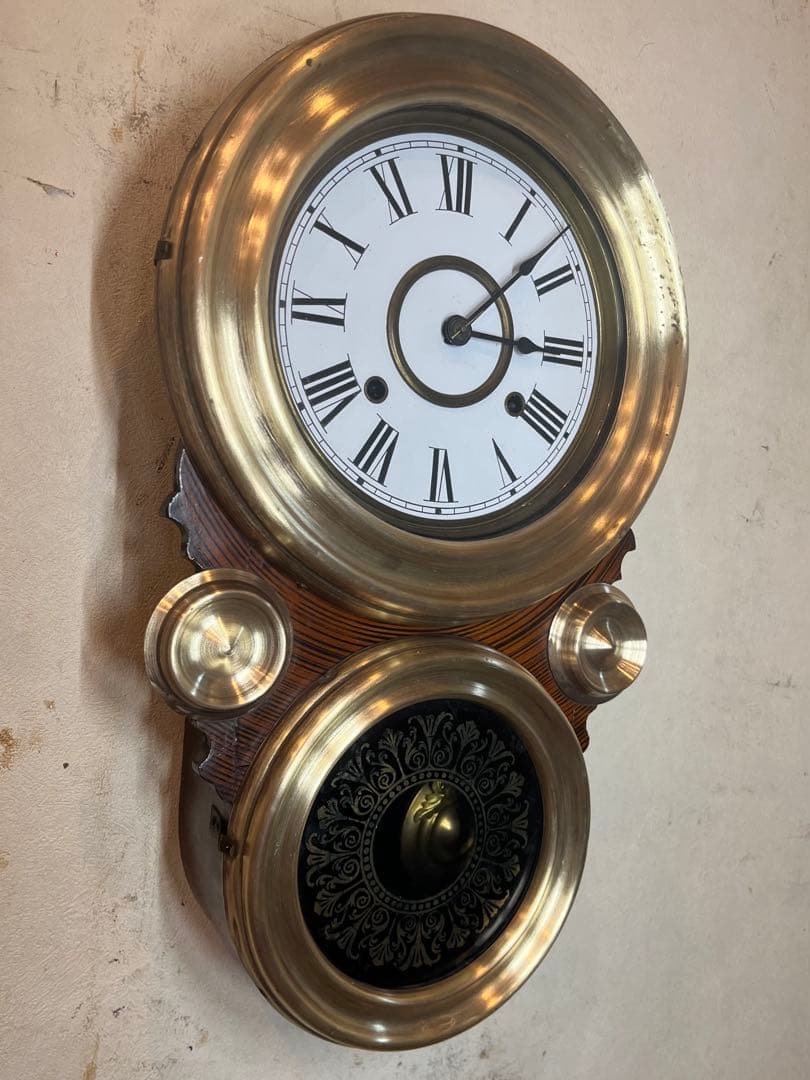 精工舎　だるま時計　柱時計　古時計　振り子時計　　ゼンマイ　ボンボン　レトロ