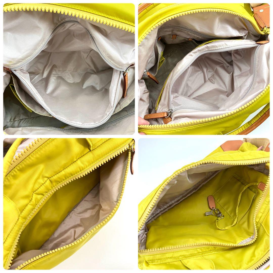 ラナイトランジット 2way ボストンバッグ ハンド 収納多数 大容量 イエロー