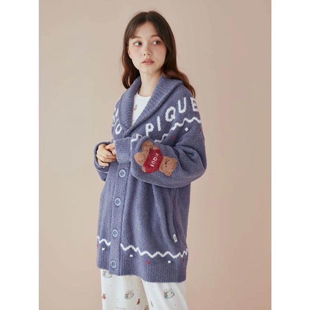 ジェラートピケ HOLIDAY ノルディック ショールカーディガン ルームウェア