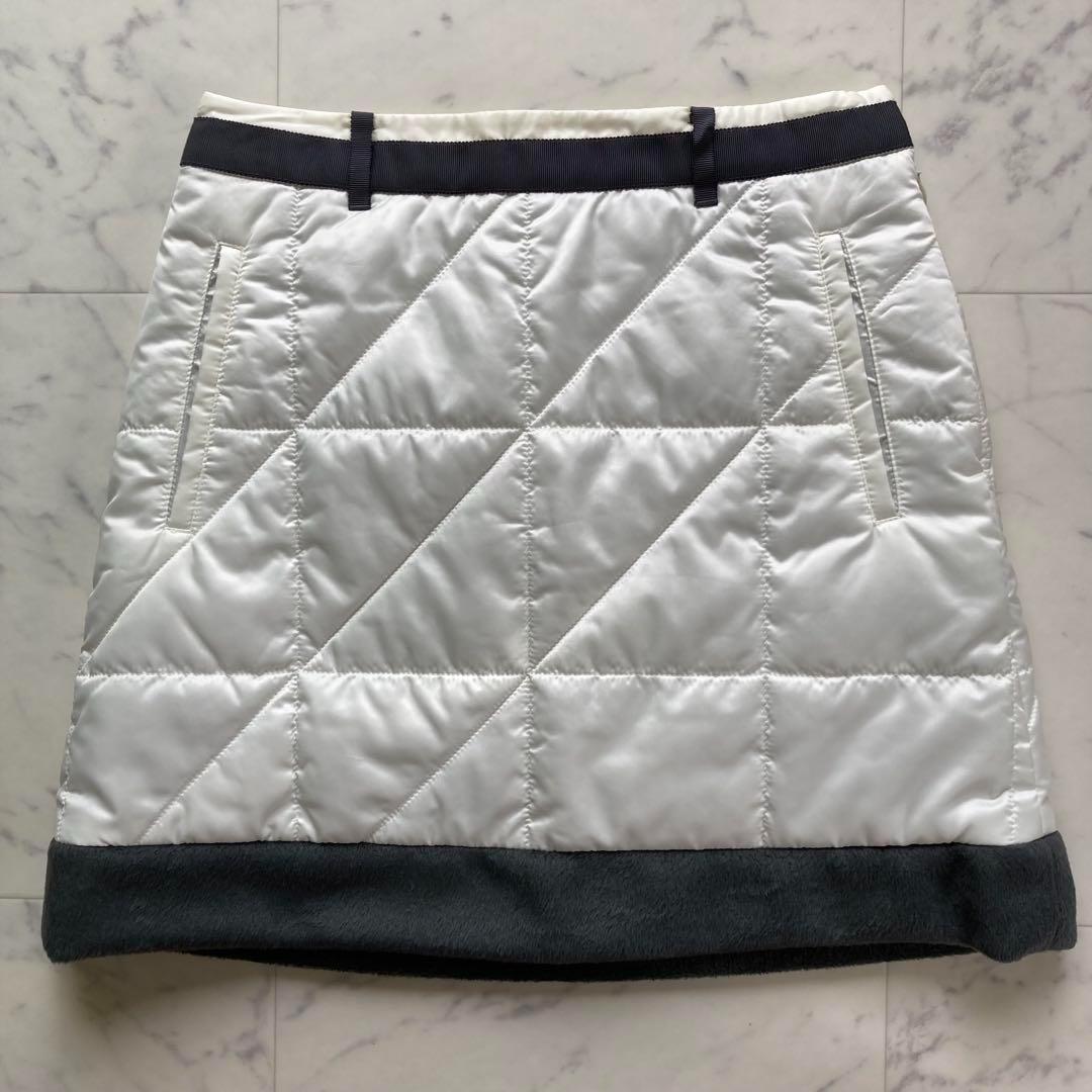 定価41800円【新品】レディース36ランバンスポール 中綿キルトスカート白