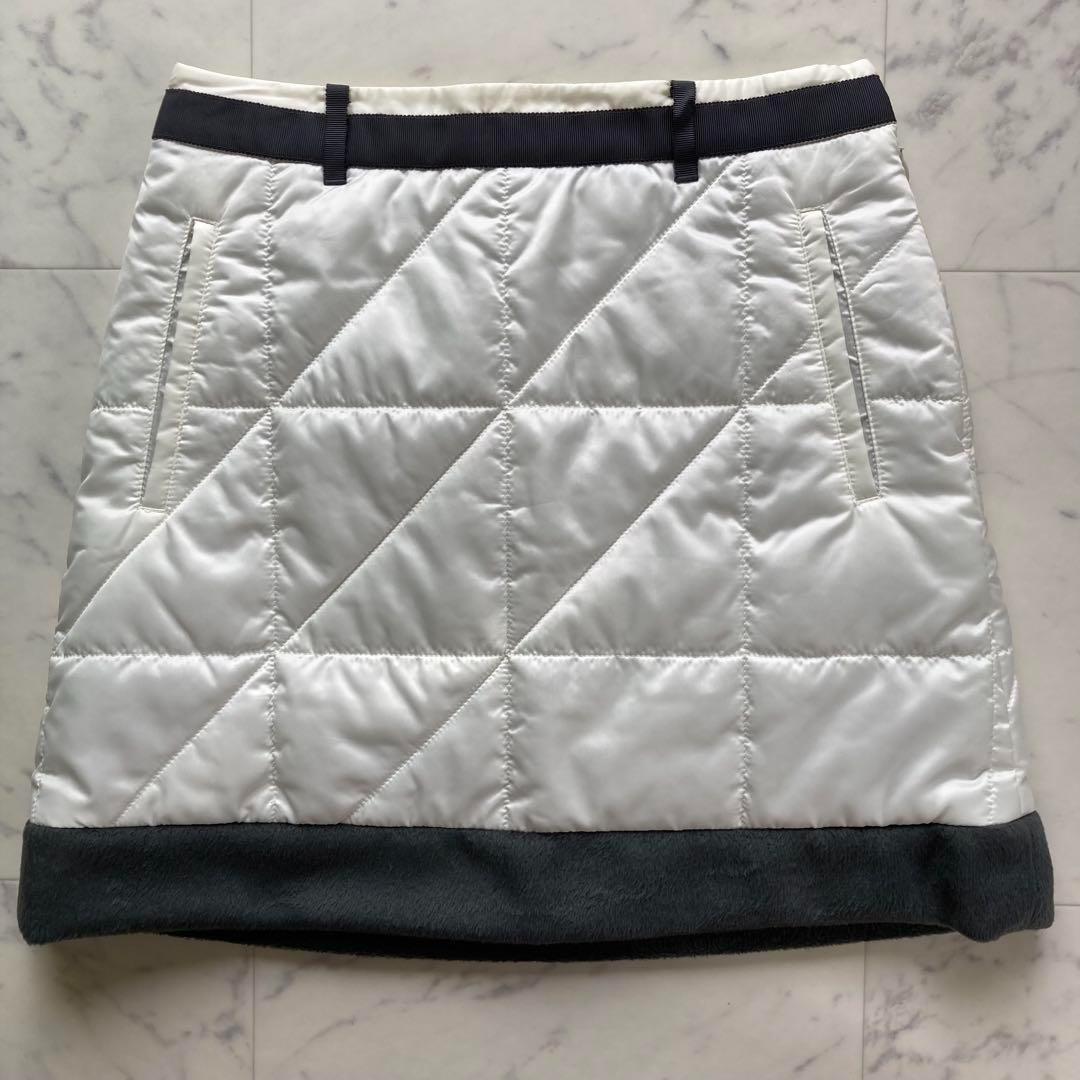 定価41800円【新品】レディース36ランバンスポール 中綿キルトスカート白