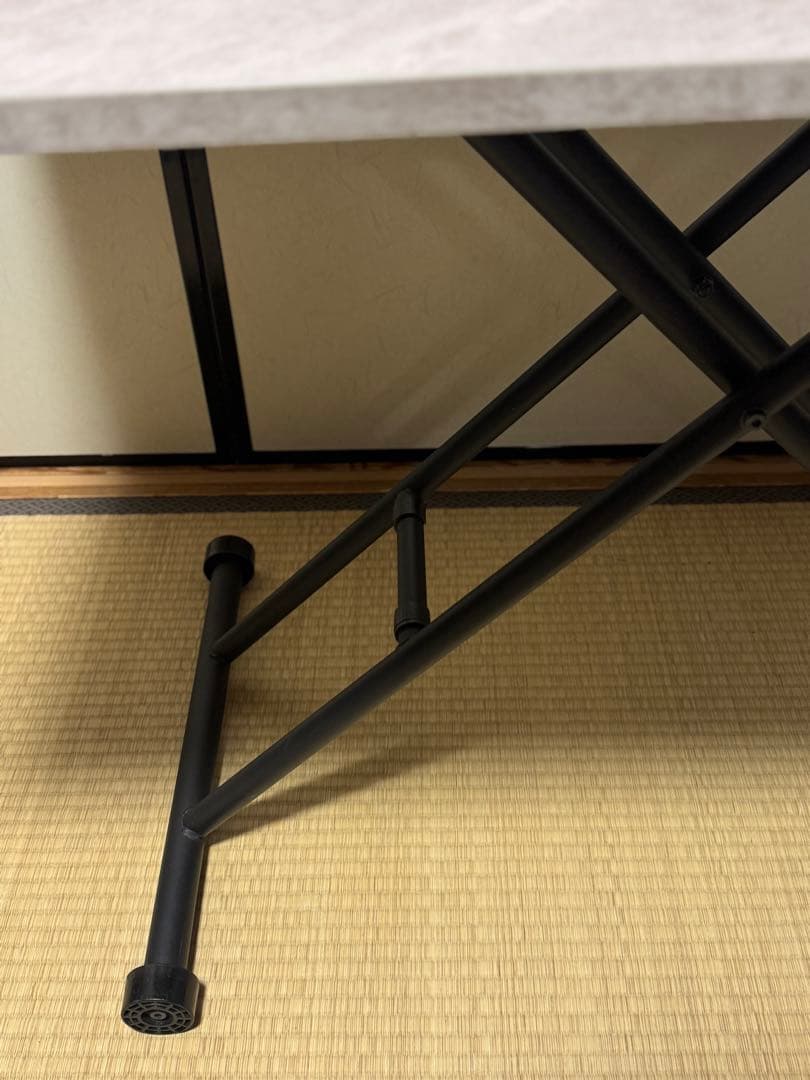 武田コーポレーション製　大理石柄　ガス圧式昇降テーブル　60×90