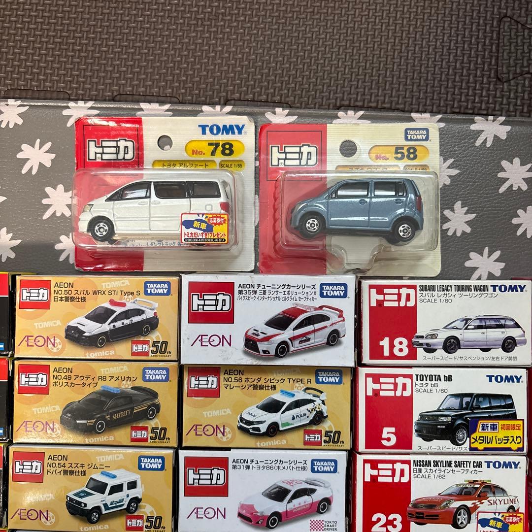 AEON限定モデル、黒箱復刻フルセット18個2000年代トミカなど全48個セット