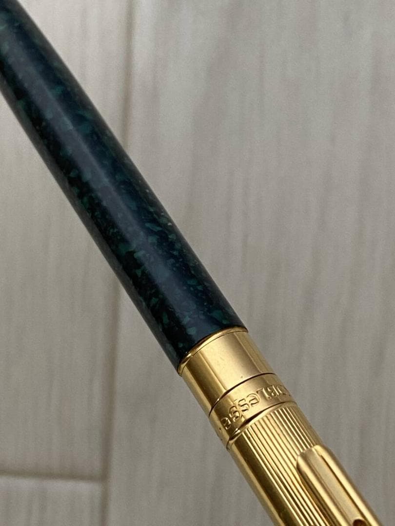 モンブラン マーブル グリーン×ゴールド ノブレス ドゥエ 芯0.5 シャーペン