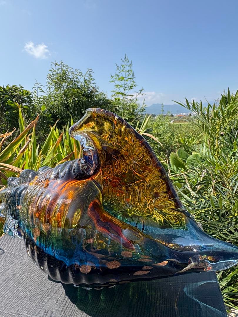 ❤️買い得 ✳ 3kg 超綺麗 琉璃 手作り 可愛い ほら貝形 芸術品 B