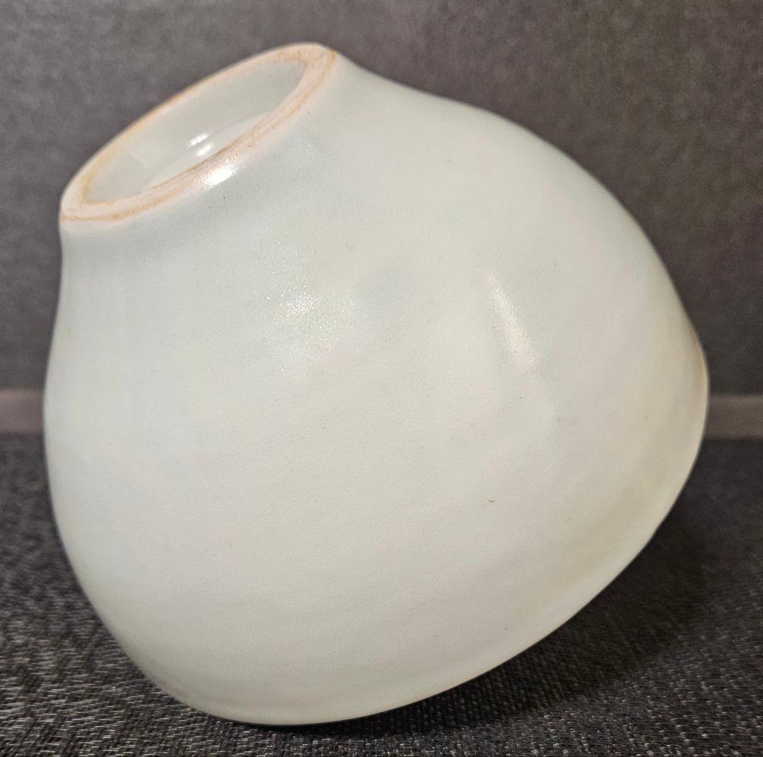 【李朝コレクター放出品❗04.】李朝白磁　分院手　大振り茶碗　鉢　時代産地不明❗