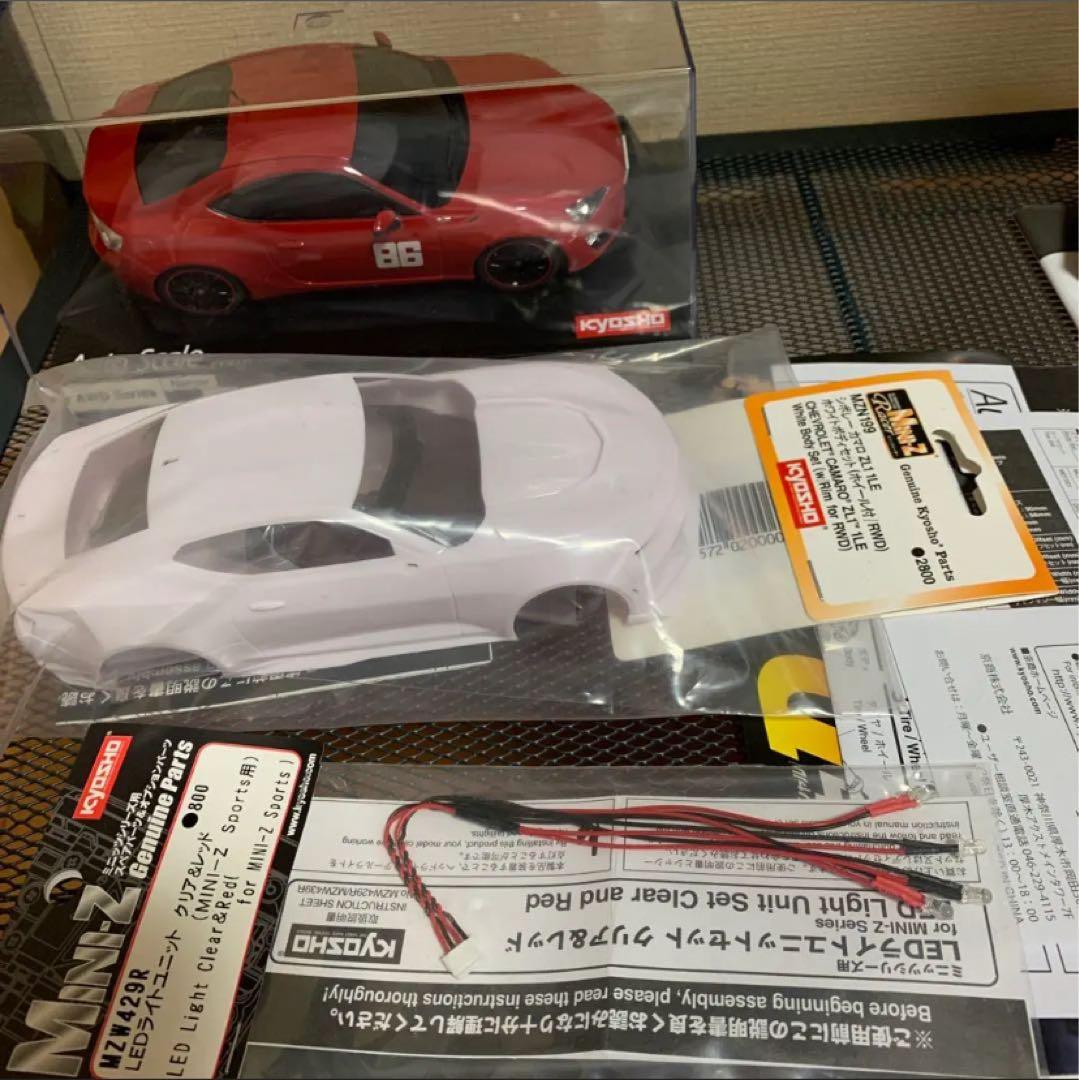 京商ミニッツ MFゴースト86、頭文字Dスプリンタートレノ、カマロ、LED