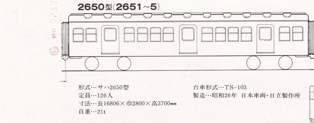 1977京王帝都電鉄2600型車両さよなら記念乗車券