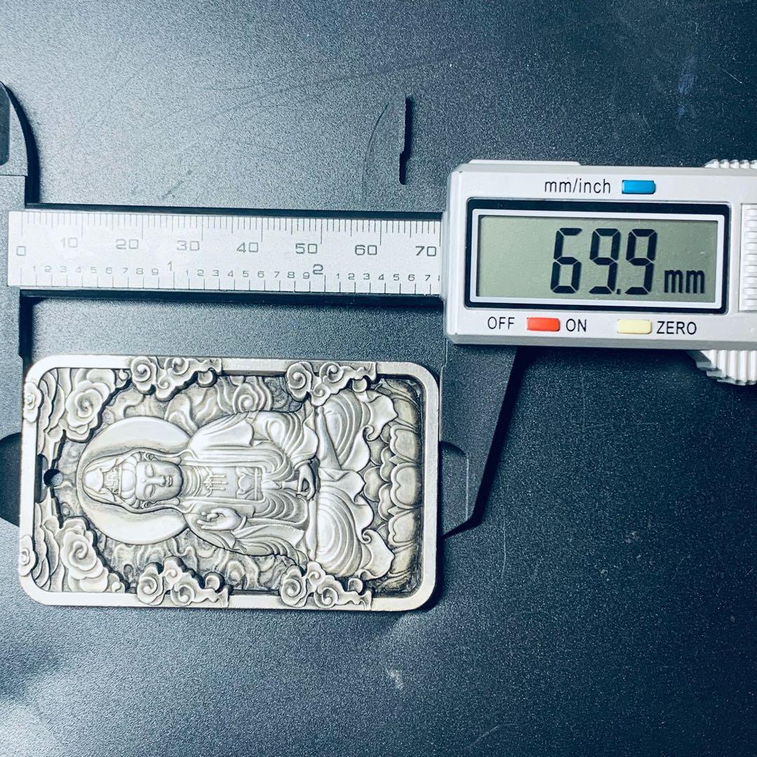 極美品 観音菩薩 彫刻牌 般若心経 全文刻印 御守り ペンダント 仏像