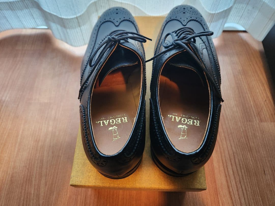 REGAL JU19 ビジネスシューズ 25.5cm ウイングチップ メダリオン