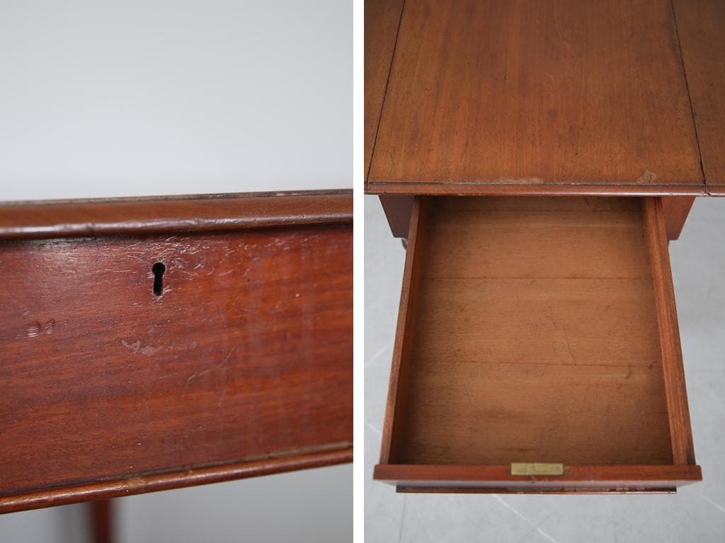 英国アンティーク木製ドロップリーフテーブル/バタフライ/ダイニング机88-213