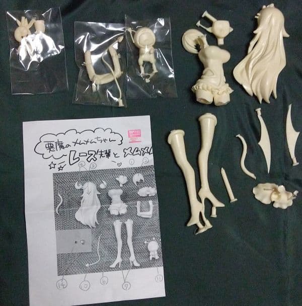 訳あり 女子造形部 悪魔のメムメムちゃん レース先輩とメムメム ガレージキット