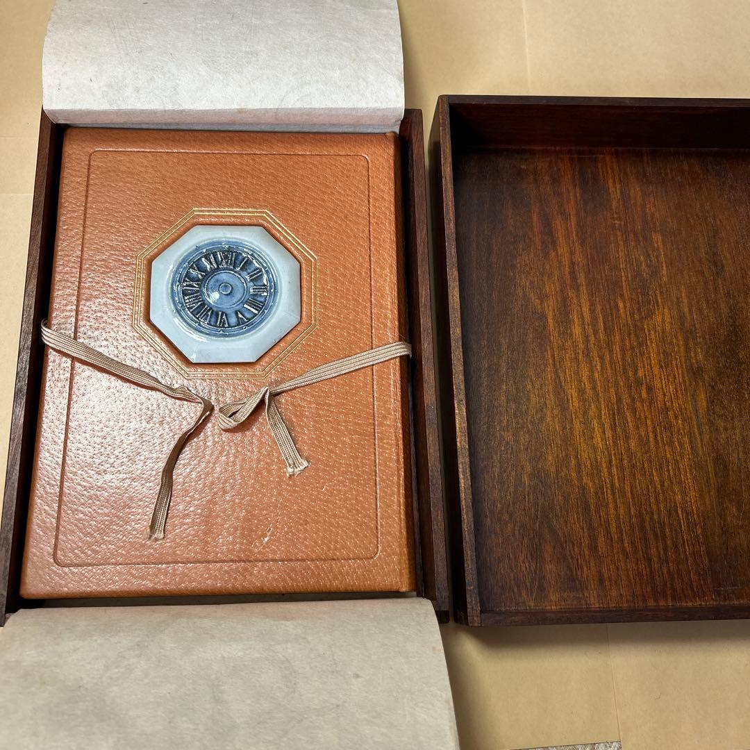 値下[5部限定！川上澄生の手彩木版画]塚田泰三郎 本田「古時計」木製函