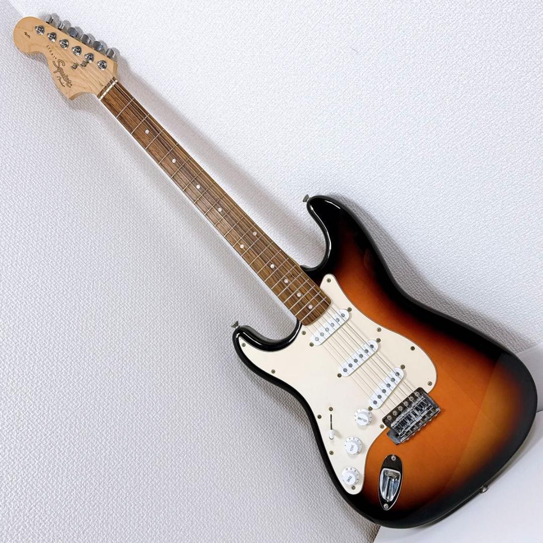 美品 Squier スクワイヤー レフティー用ス トラトキャスター サンバースト