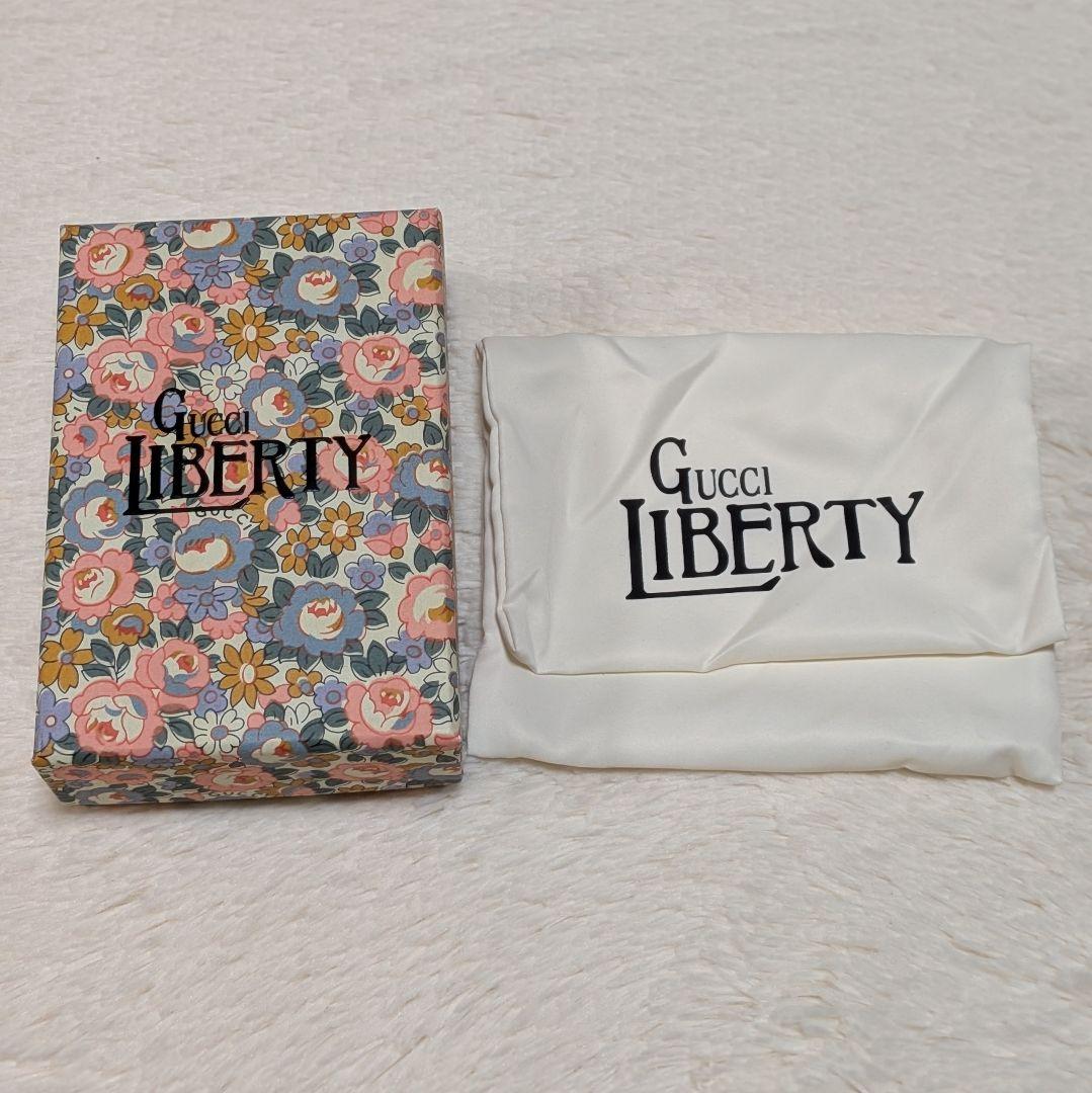 希少✨️グッチ × リバティ 二つ折り財布 コンパクトウォレット ホースビット