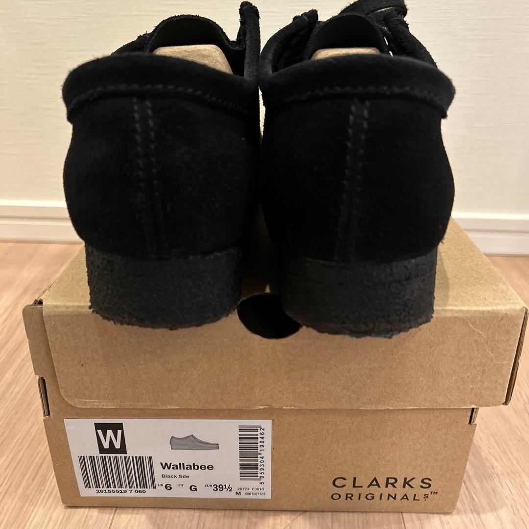 【美品】クラークスCLARKS ワラビー　オールブラック　UK6