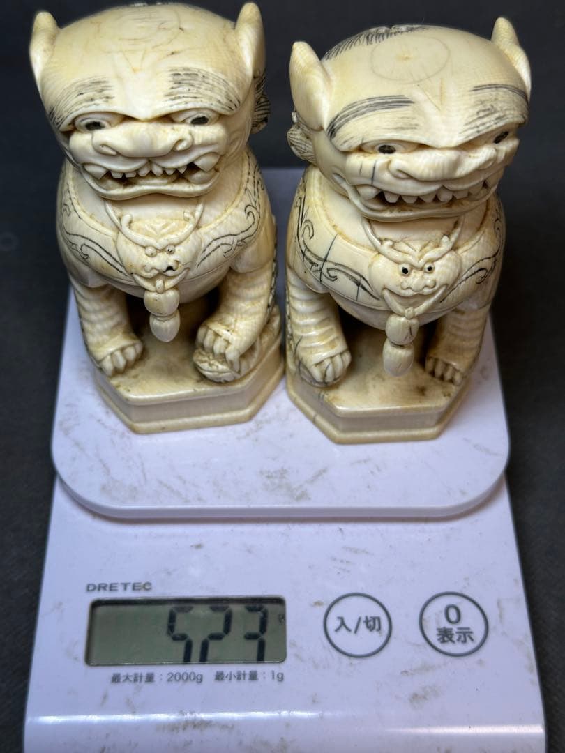 極上 置物 ライオン 獅子 唐物 古美術品 細密細工 骨董 アンティーク