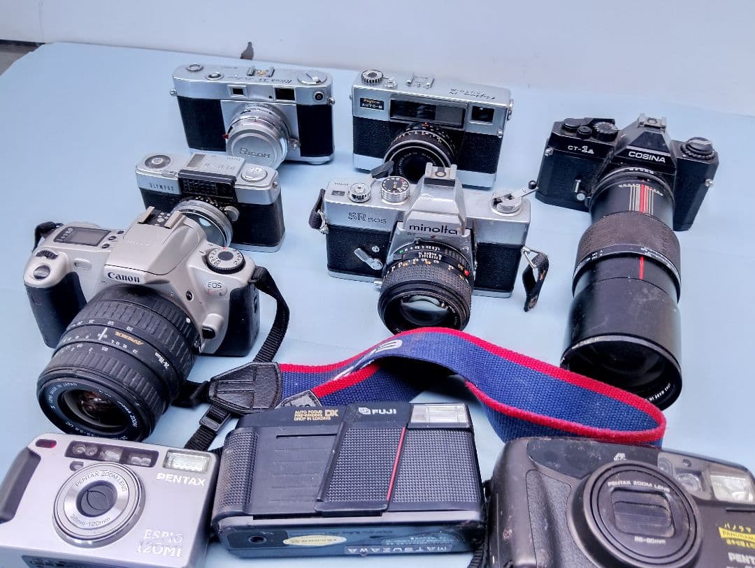 minolta SR505ィルムカメラなどまとめて9台 ジャンク品(よ4)