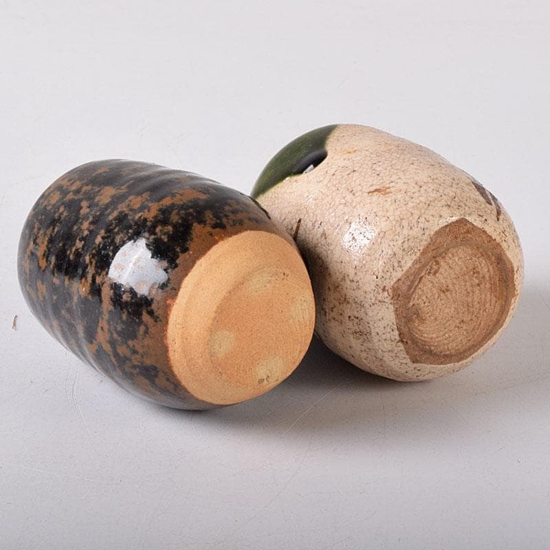 すみれ様専用 織部焼 瀬戸焼 肩衝茶入 2点 仕覆3点