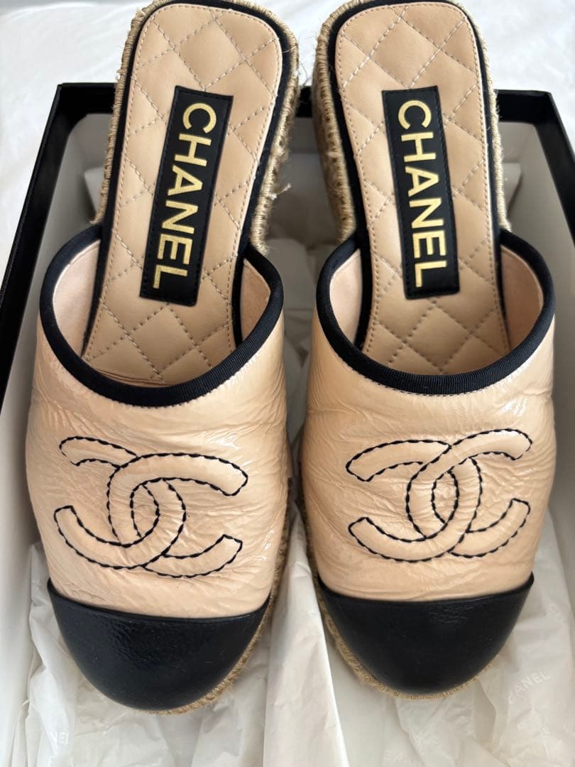 CHANEL エスパドリーユ　ミュール スリッポン　37