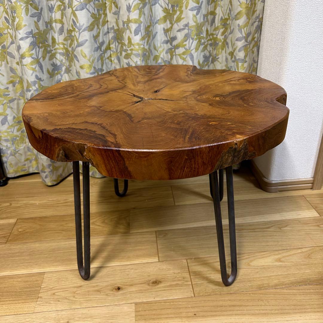 木製置台切り株花台 N3299 天然木 切り株 丸太 置物台