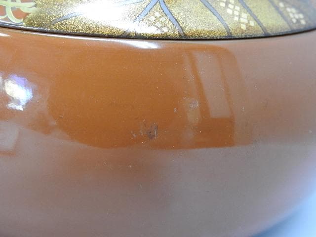 蒔絵瓢箪形　フタ物　大小一対　Ｍ1044