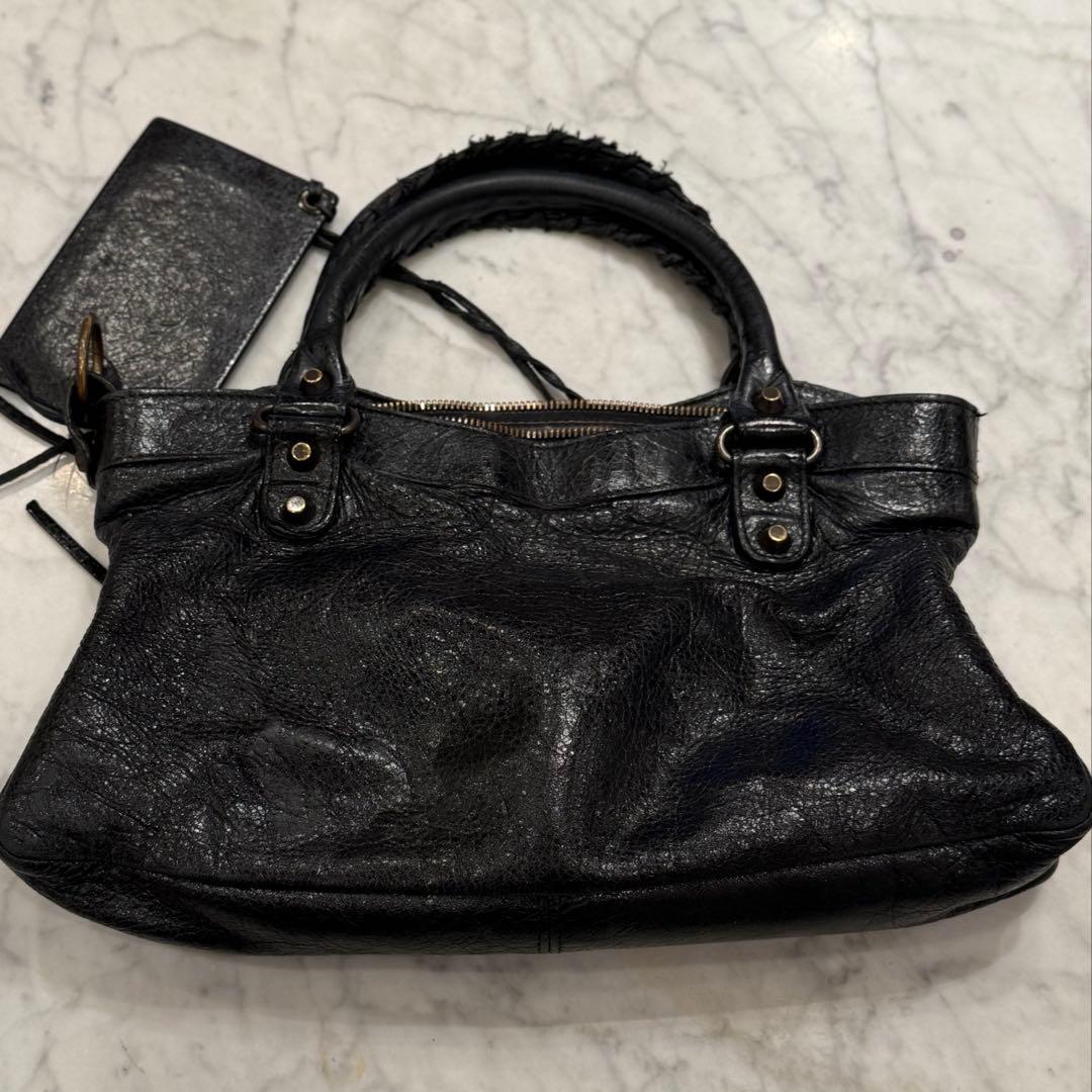 バレンシアガ　クラシックハンドバッグ 小型ミラー付き