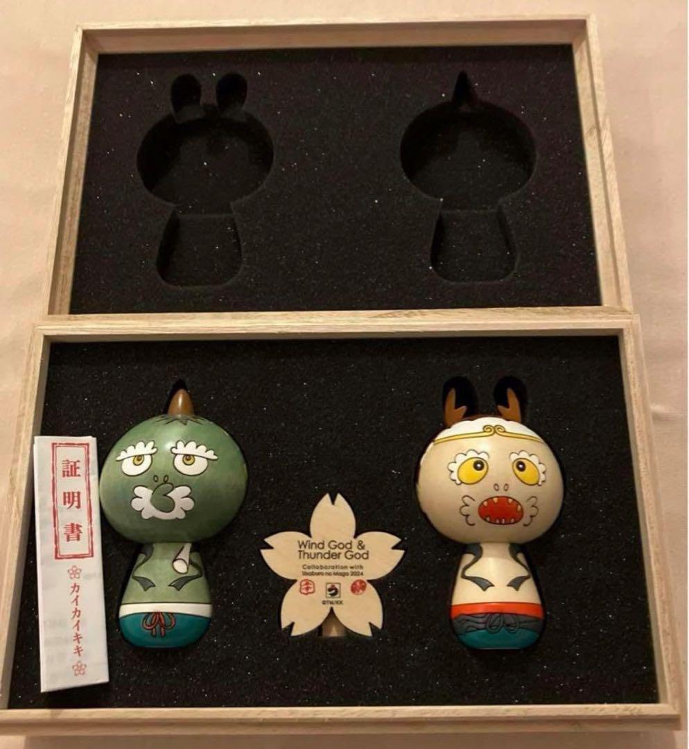 新品未開封】 村上隆 風神雷神こけし 小 卯三郎の孫コラボ もののけ