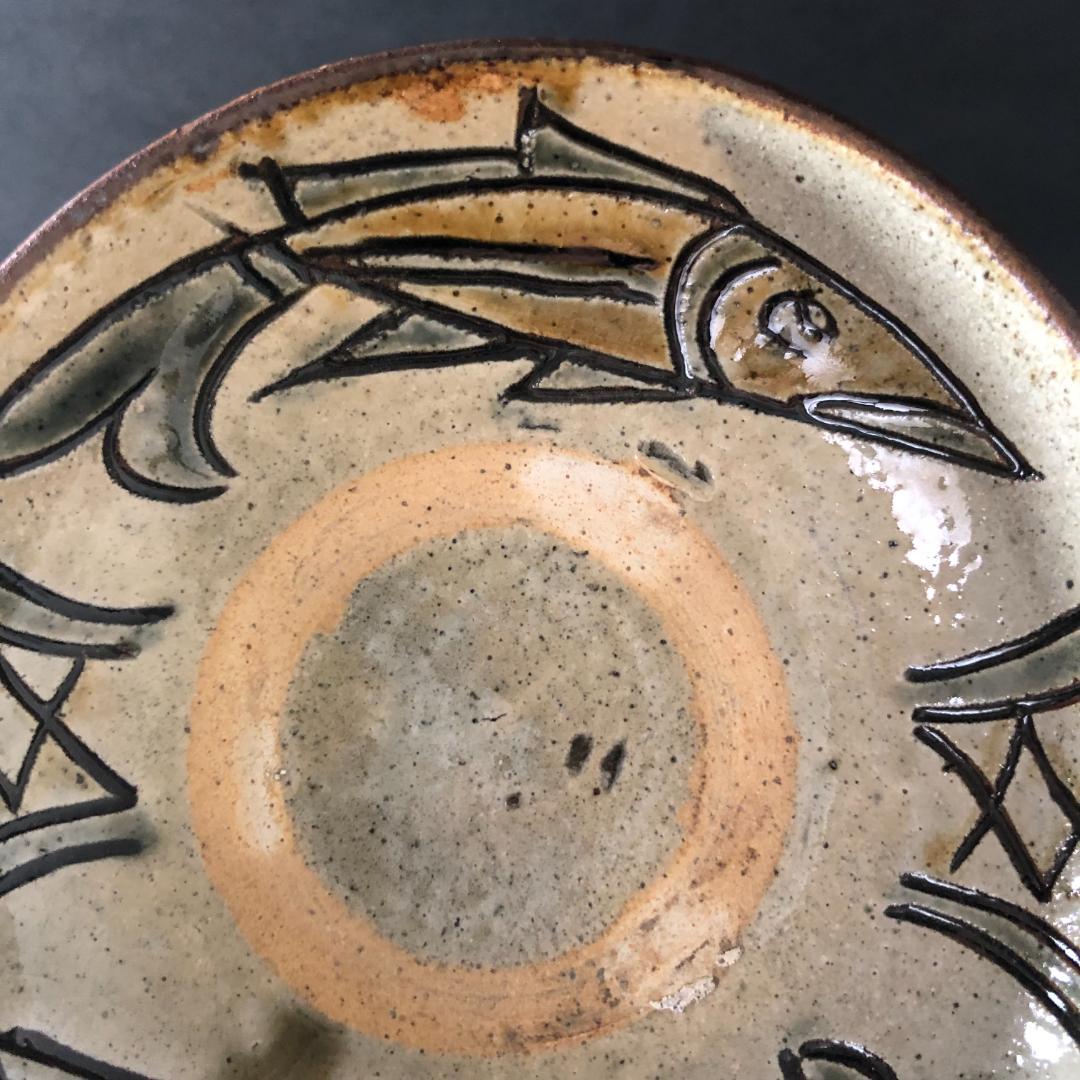 v*r様 壷屋焼　金城次郎　４寸皿　小皿　やむちん　人間国宝　重ね焼き　沖縄民藝