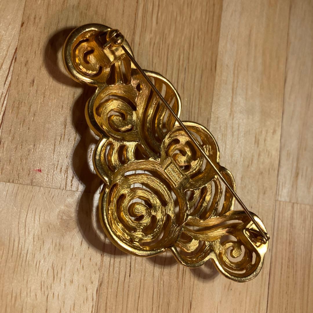 ランバン◇超希少◇LANVIN ヴィンテージ 渦巻き模様ブローチ