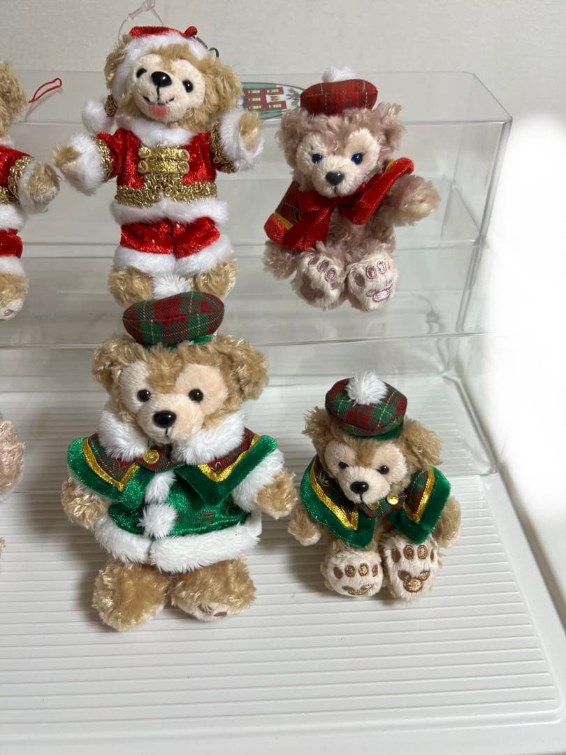 ダッフィー、シェリーメイぬいぐるみバッチ、ストラップ（クリスマス）