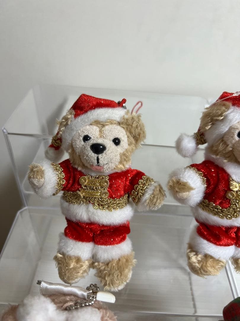 ダッフィー、シェリーメイぬいぐるみバッチ、ストラップ（クリスマス）