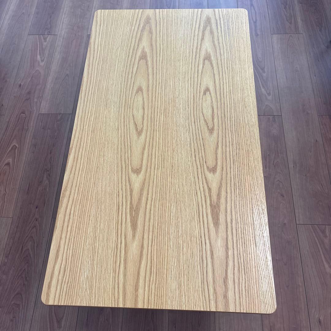 ガス圧昇降式テーブル (幅100cm、ナチュラルカラー)