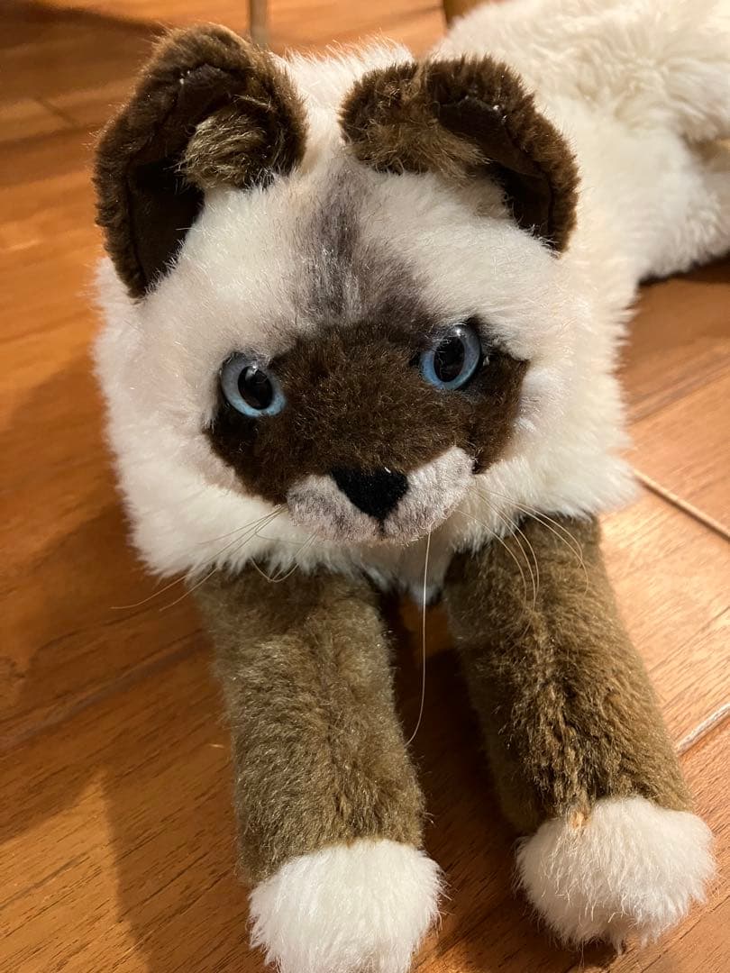 KOSEN 猫のぬいぐるみ 白と茶色