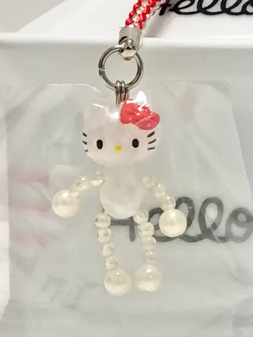 ハローキティ Hello Kitty 棒バージョン 根付ストラップ