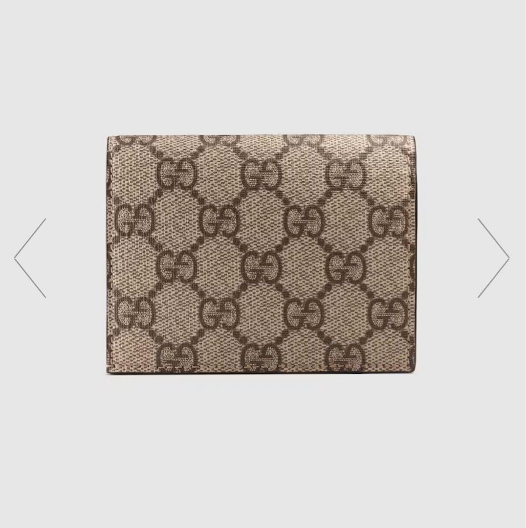 【GUCCI】チェリー(さくらんぼ) 付き GGスプリームキャンバスカードケース