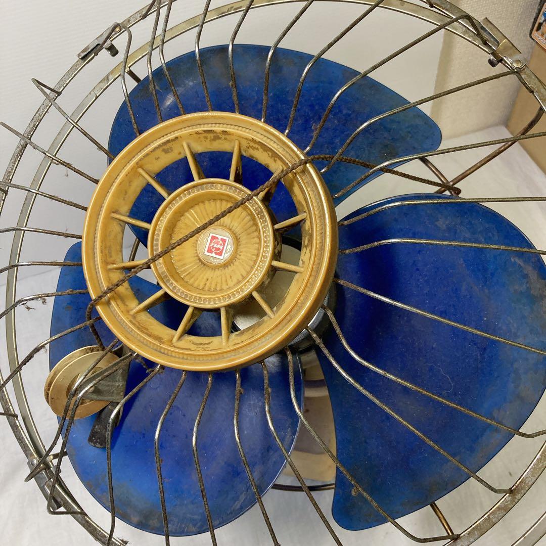レトロ扇風機 青い羽根 壁掛け扇風機　昭和　現状品　レトロ　41/9