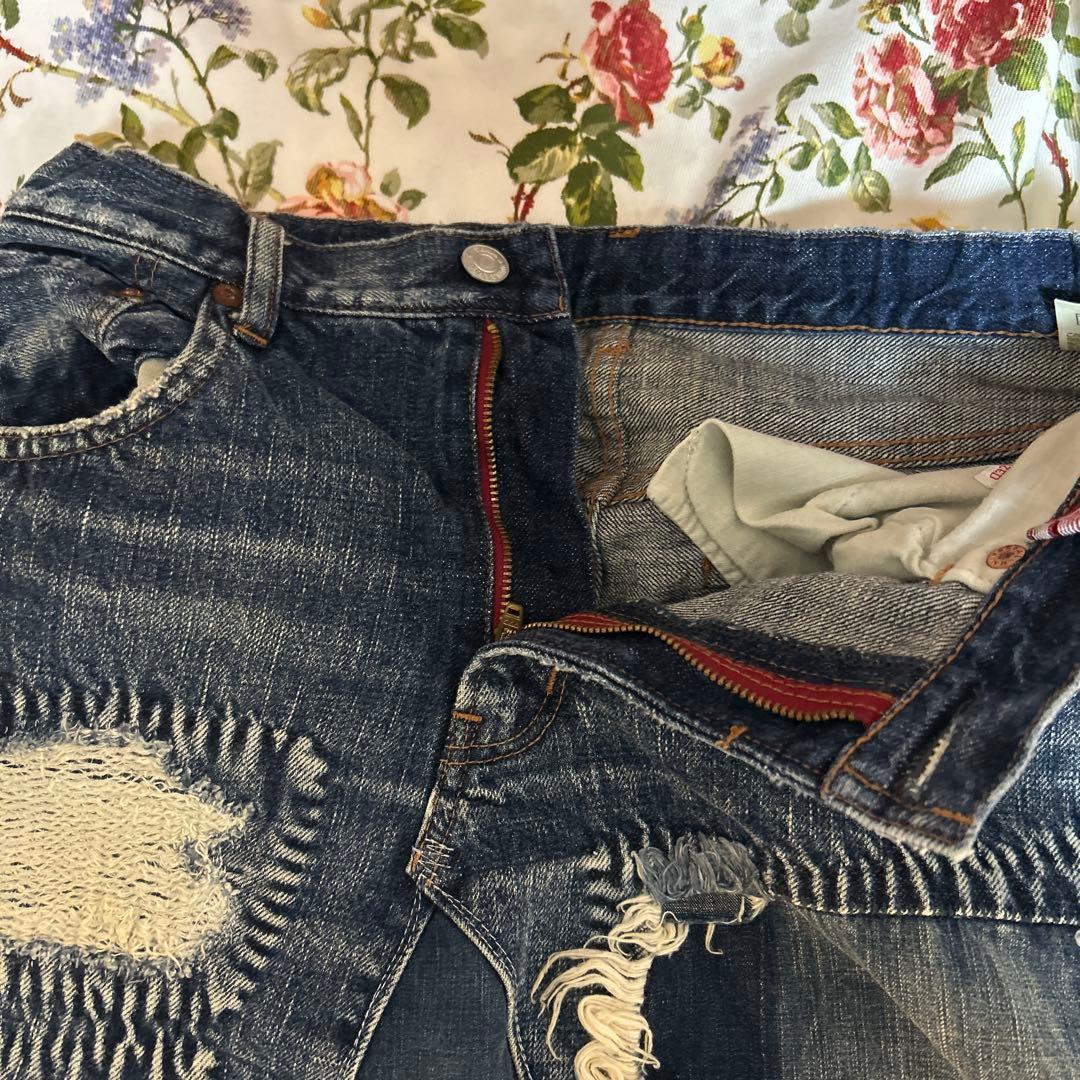 ♡新品未使用♡デニムダンガリー／リメイクロングスカート／160センチ