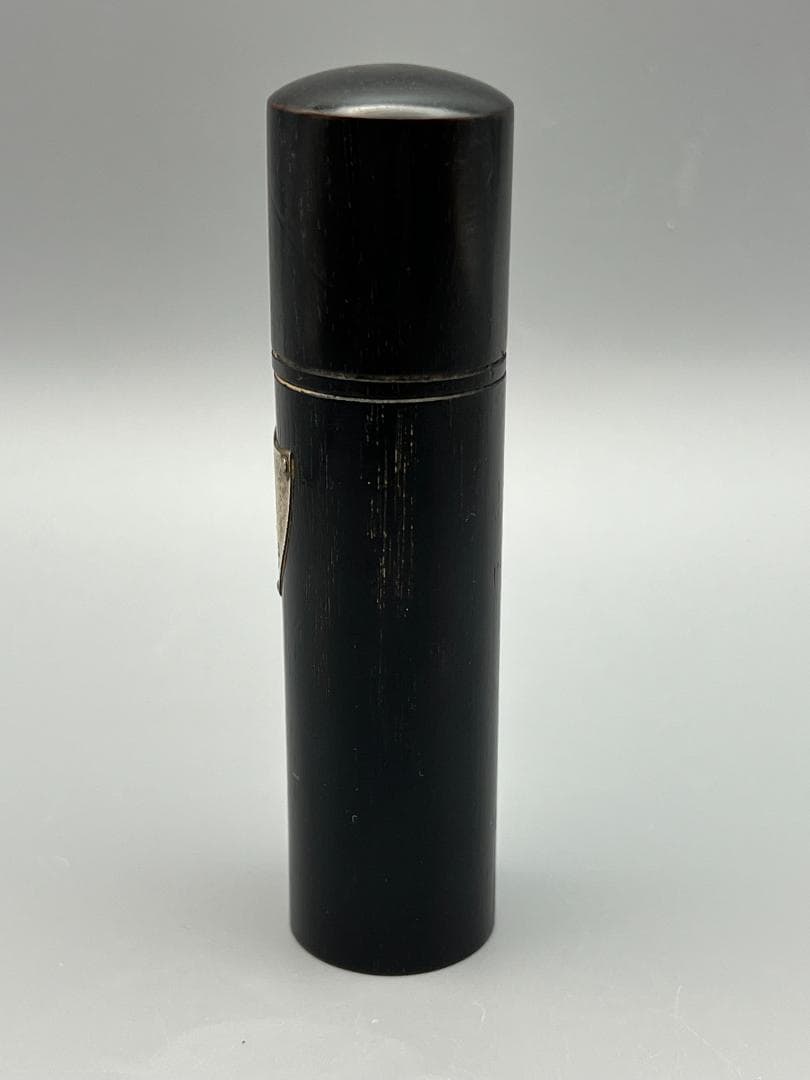 スターリングシルバー マウント付き 黒檀製 ハットピンホルダーボックス 1909