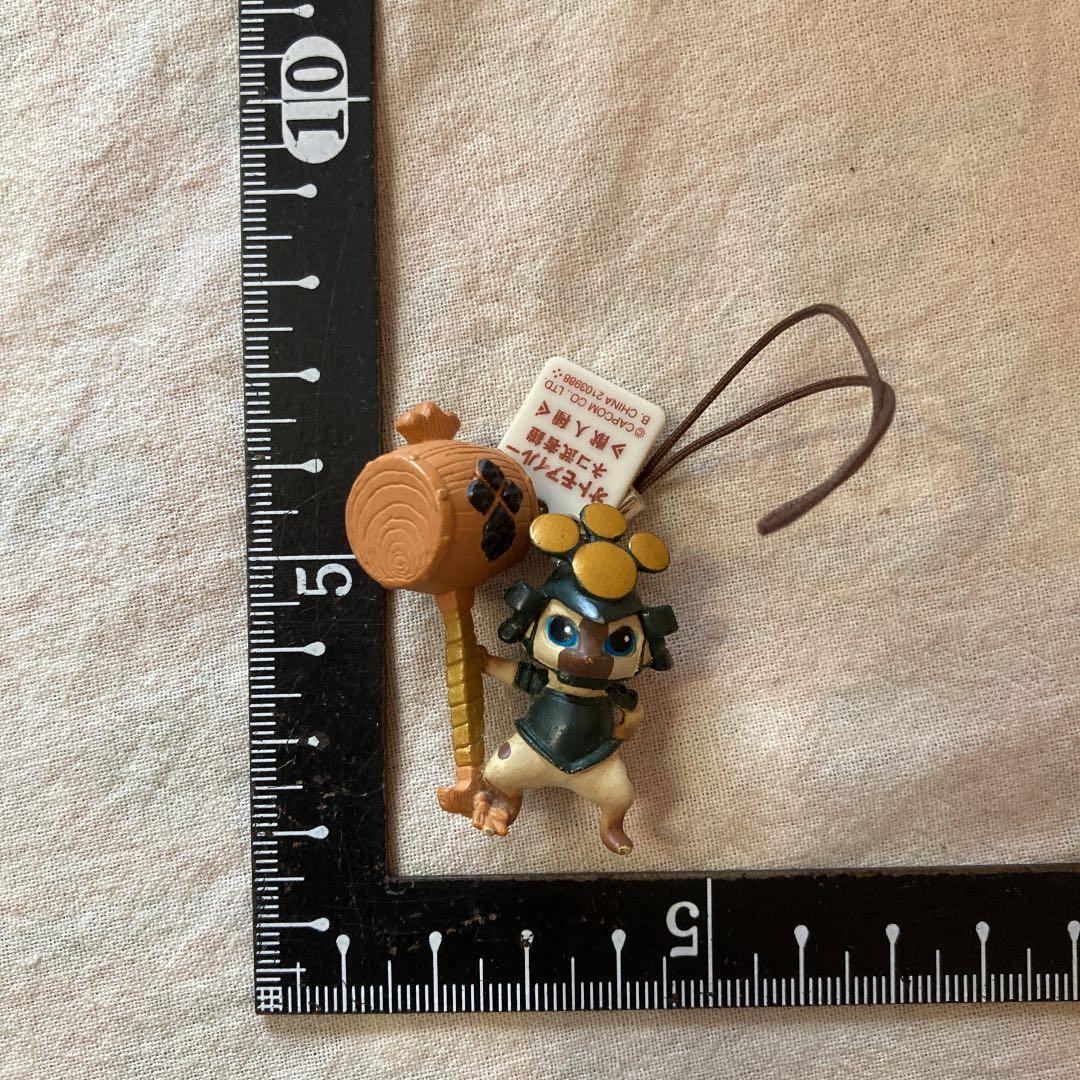 ストラップ　モンハン　アイルー　猫武者鎧　ッポン！