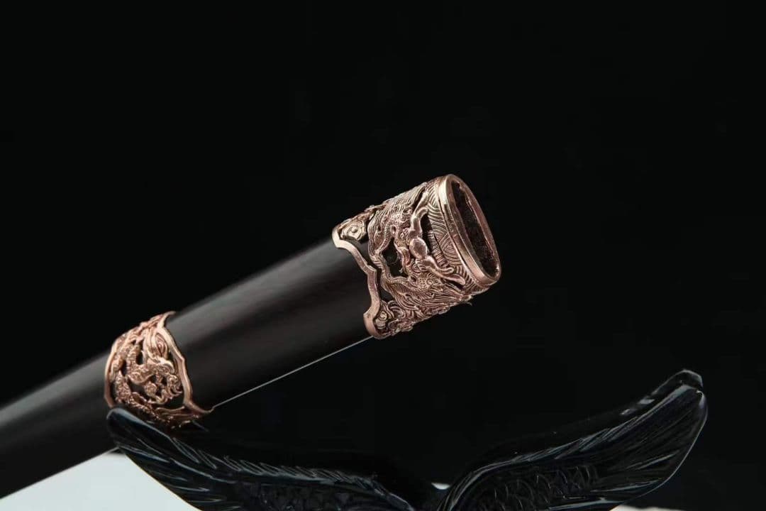 小乾坤刀黒得意木紫銅金 武具　模造刀 居合刀 肋差 短刀