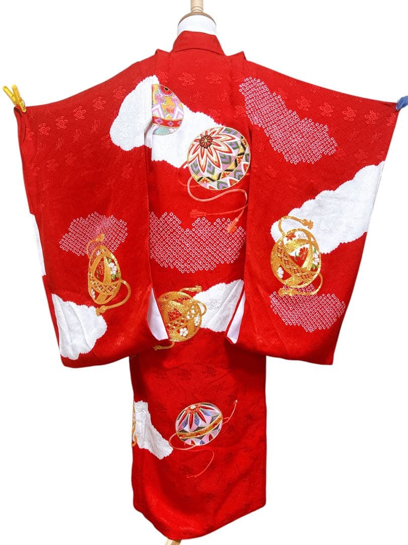 総絞り被布♡七五三　3歳　女の子　セット　一式　駒刺繍