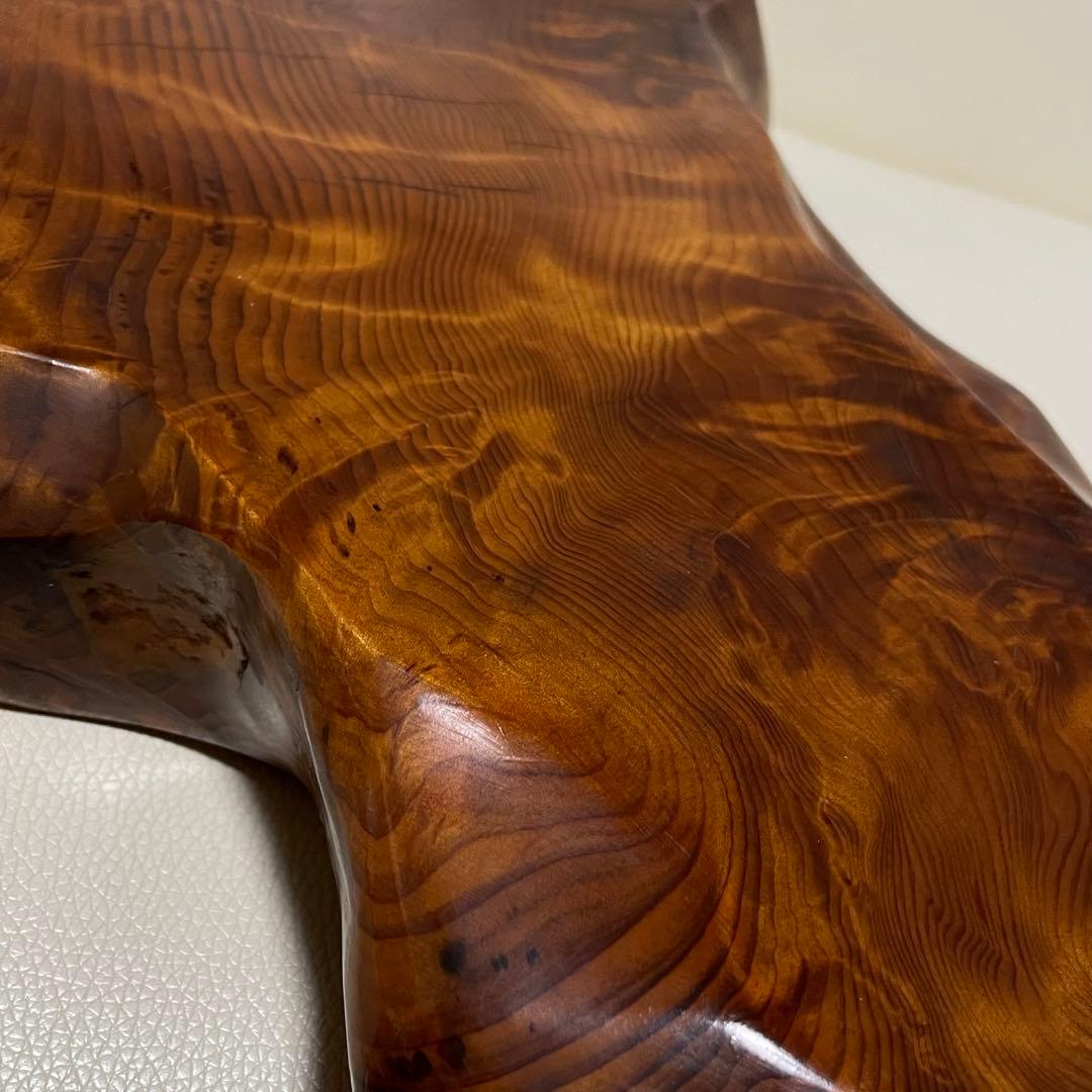 屋久杉台座 花台 飾り台 工芸品 置台 希少置き台 世界遺産 生け花