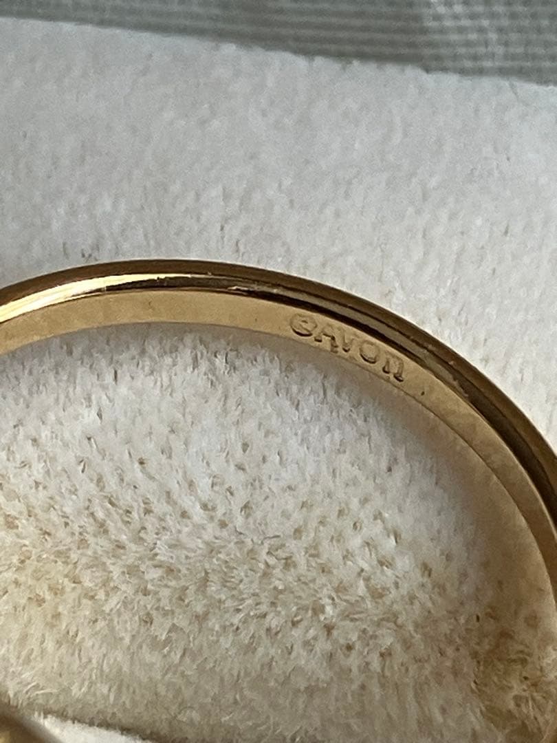 AVON ヴィンテージ リング エメラルドグリーンストーン 14号